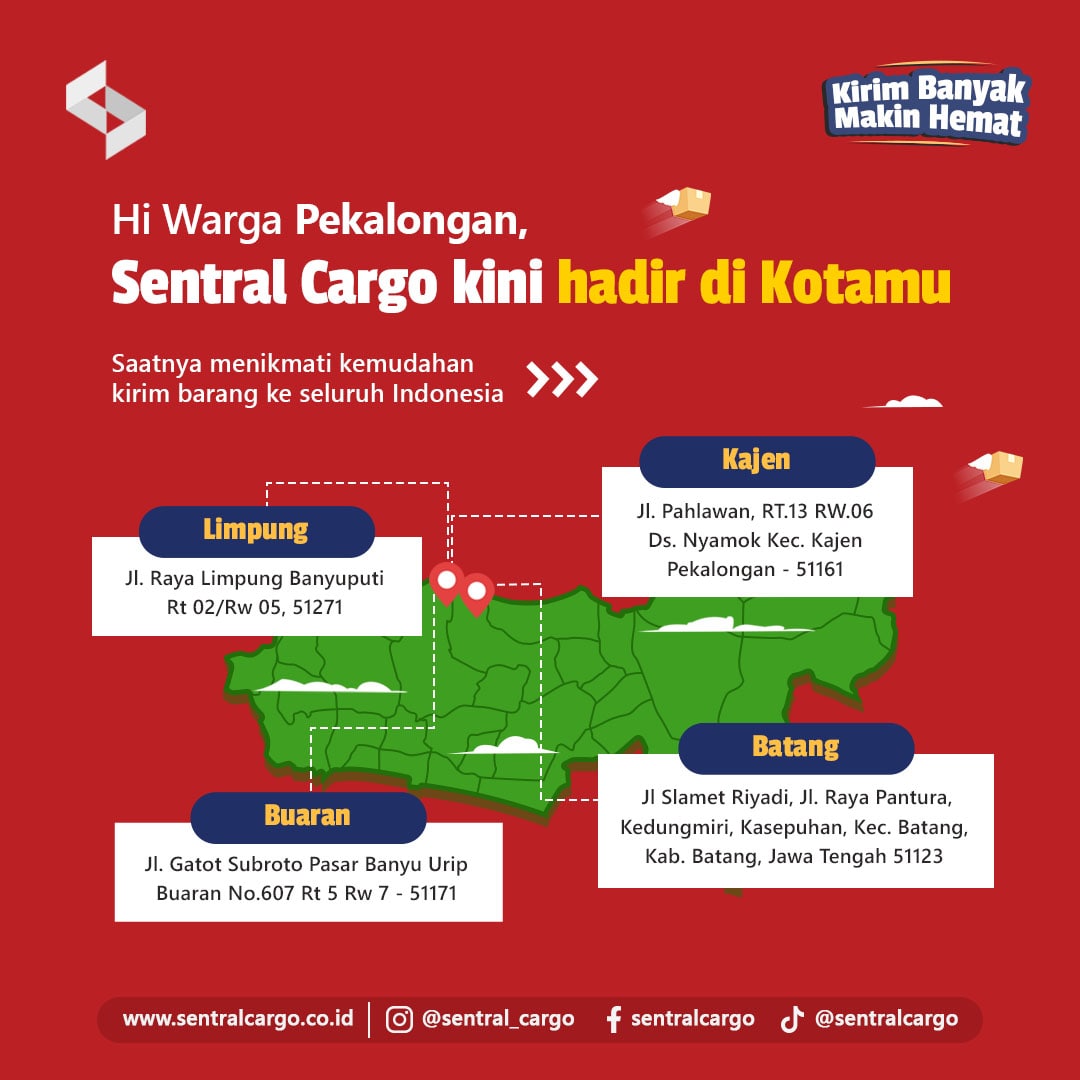 Four New Sentral Cargo Service Offices Officially Opened in Pekalongan in 2022