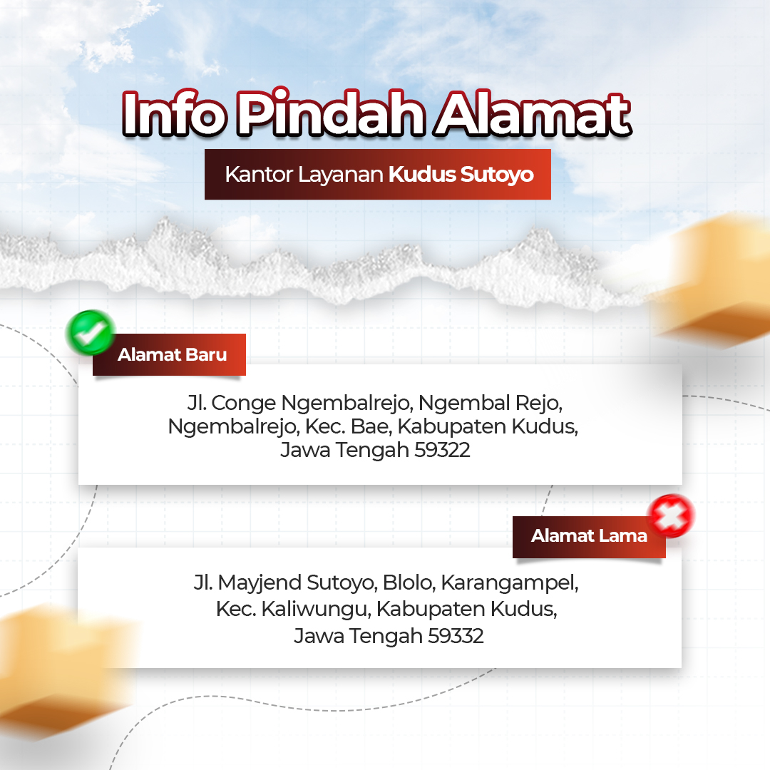 [ANNOUNCEMENT] Sentral Cargo Kudus Sutoyo Drop Point Address Relocation