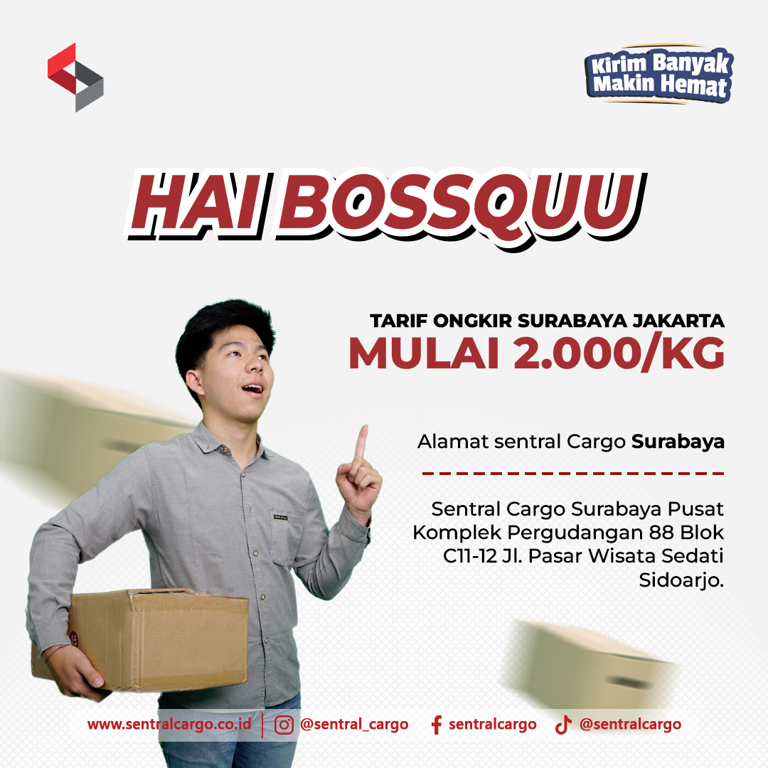 Surabaya to Jakarta Expedition Shipping Rates by Land & Air