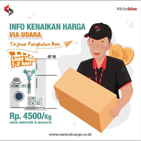 Price Increase for Air Cargo Shipments to Pangkalan Bun