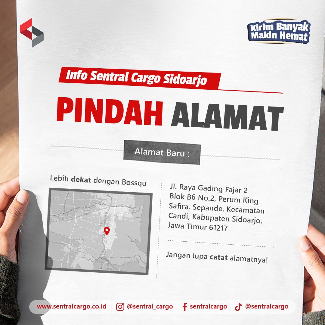 Sentral Cargo Moves Address, Sidoarjo Expedition Service Now Closer to You