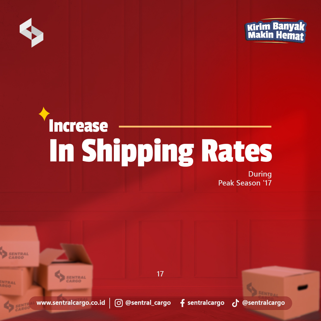 Shipping Rate Increase During Peak Season ‘17